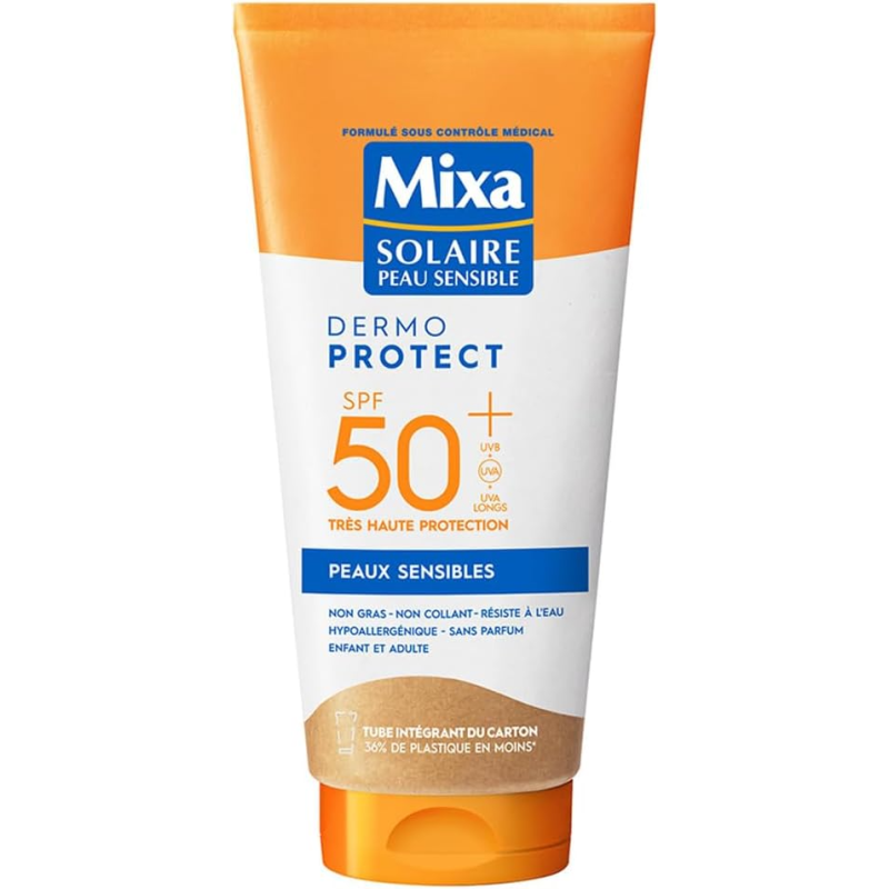 Mixa Lait Solaire SPF50+ Peaux Sensibles – Haute Protection Visage & Corps