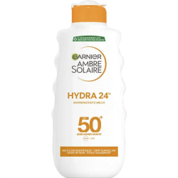Lotion Solaire Garnier Ambre Solaire SPF 50+ – Hydratation 24H & Résistant à l’Eau – 200 ml