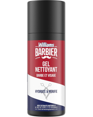 Williams Barbier Gel Nettoyant Barbe et Visage – Hydratant et Purifiant 150ML