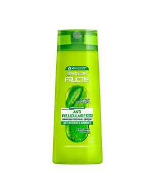 Garnier Fructis Shampoing 2en1 Anti-pelliculaire Cheveux Normaux – Extrait de Thé Vert – 300 ml