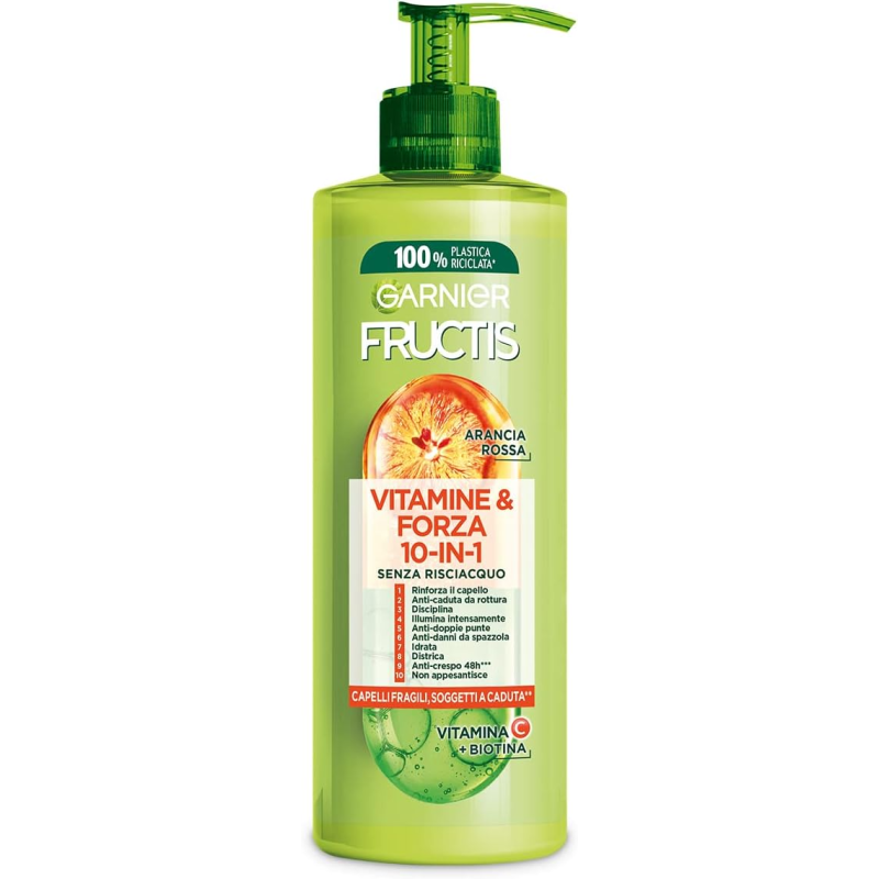 Garnier Fructis Soin 10-en-1 Sans Rinçage – Cheveux Cassants – 400ml