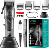 VGR V-269 Tondeuse à Cheveux Pro – Sans Fil, Écran LED, Batterie 2500mAh, USB