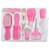 kit-soins-bébé-8-pièces-rose-nouveau-né-nettoyage-toilettage-trousse-biberon-thermoètre-brosse