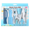 Kit 8 Pièces Soins Bébé Bleues - Toilettage et Lavage - Nouveau Né