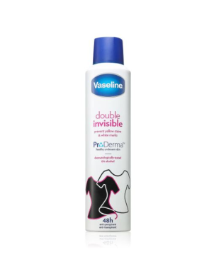 Vaseline Double Invisible – Anti-Transpirant Spray 250 ml – Protection 48H & Zéro Tache- Femme