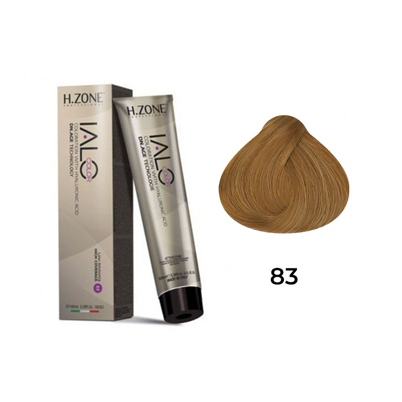IALO H-ZONE Coloration Permanente 8.3 Blond Clair Doré – 100 ml – Couleur Intense & Tenue Longue Durée