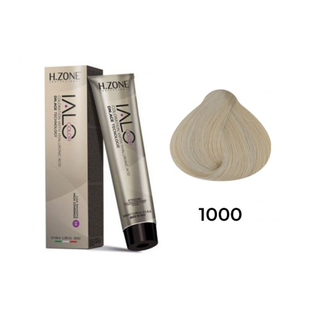 IALO H-ZONE Coloration Permanente 1000 Blond Nordique – 100 ml – Éclat Naturel & Couvrance Totale