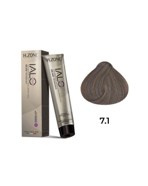 IALO H-ZONE Coloration Permanente 7.1 Blond Foncé Cendré – 100 ml – Réflets Froids & Couvrance Pro
