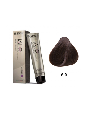 IALO H-ZONE Coloration Permanente 6.0 Blond Foncé Naturel – 100 ml – Éclat Naturel & Couvrance Totale