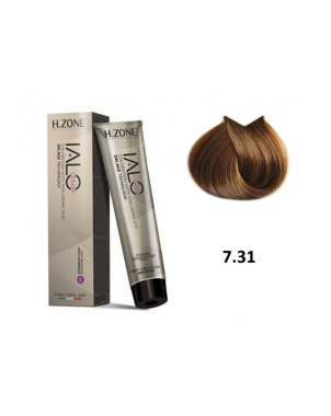 IALO H-ZONE Coloration Permanente 7.31 Blond Sable – 100 ml – Couleur Classique & Tenue Longue Durée