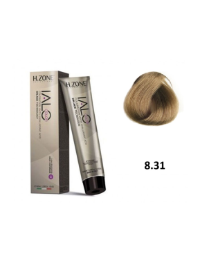 IALO H-ZONE Coloration Permanente 8.31 Blond Clair Sable – 100 ml – Couleur Classique & Tenue Longue Durée