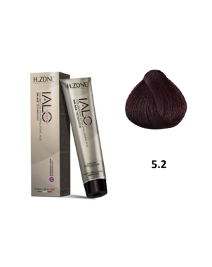 IALO H-ZONE Coloration Permanente 5.2 Châtain Clair Violine – 100 ml – Couleur Classique & Tenue Longue Durée