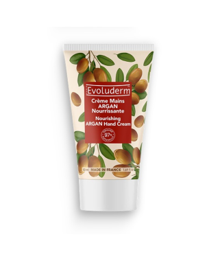 Evoluderm Crème à Mains Argan 50ml Nourrissante pour Peaux Sèches