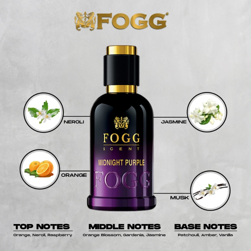 FOGG Midnight Purple Eau de Parfum 100ml – Mixte & Intense