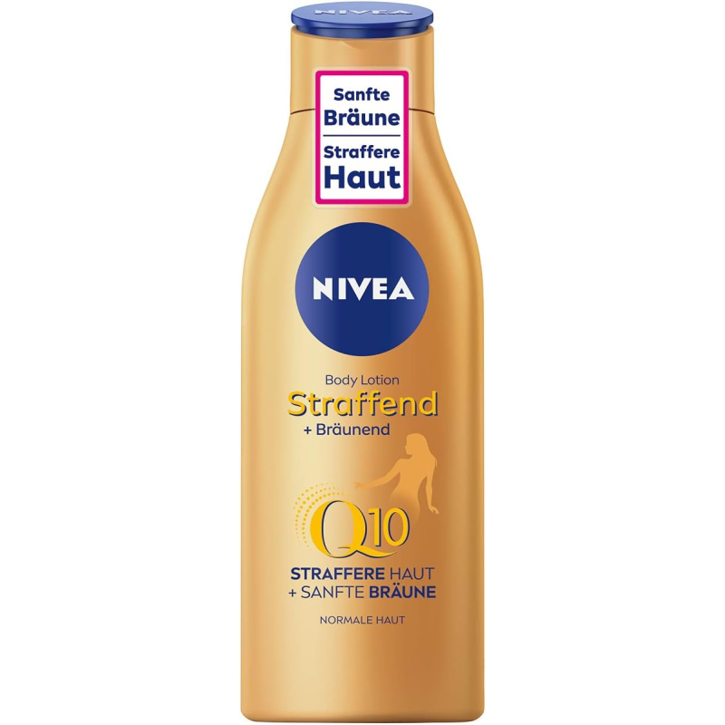NIVEA Q10 lotion raffermissante & bronzante : hydratation intense, peau ferme en 10 jours et bronzage naturel avec parfum estiva
