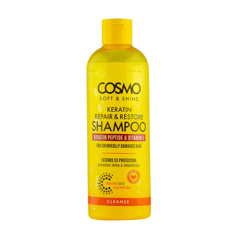 Cosmo Shampoing Kératine Réparateur 480ml | Douceur & Brillance
