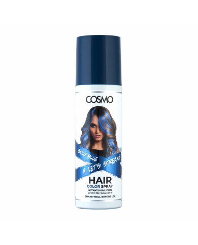 COSMO Spray Coloration Temporaire Cheveux Bold Blue 100ml | Couleur Bleue Vive