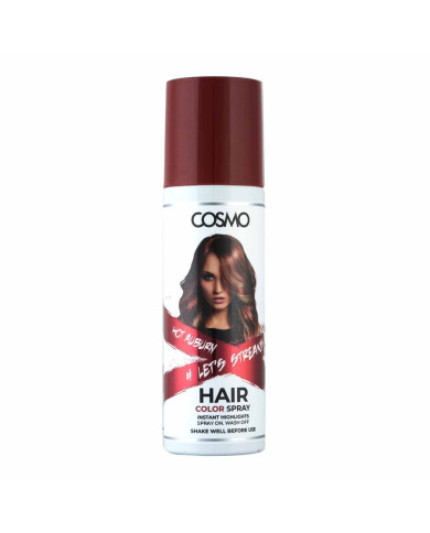 COSMO Spray Coloration Temporaire Cheveux Hot Aubury 100ml | Auburn Vibrant
