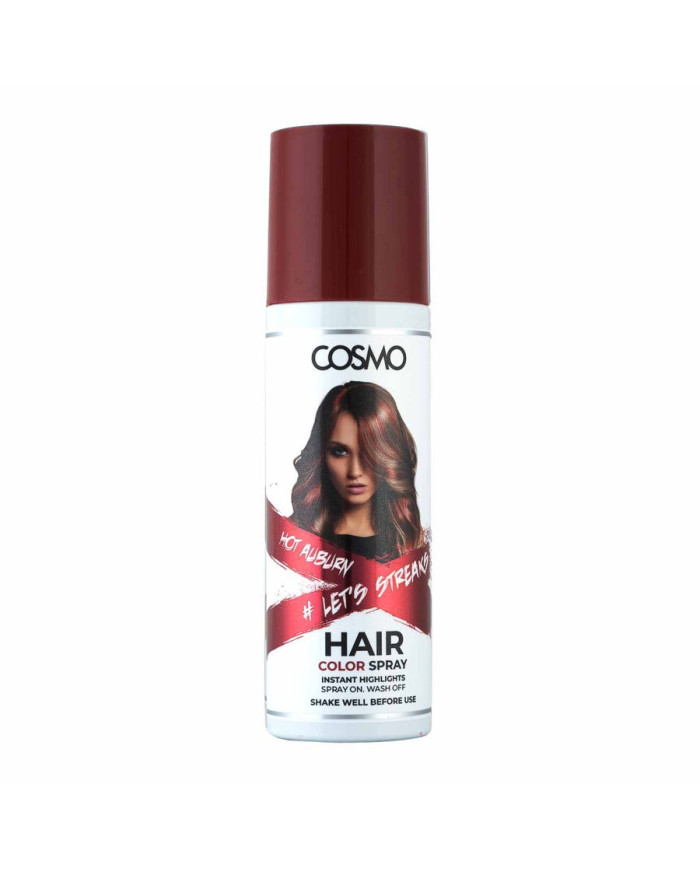 COSMO Spray Coloration Temporaire Cheveux Hot Aubury 100ml | Auburn Vibrant