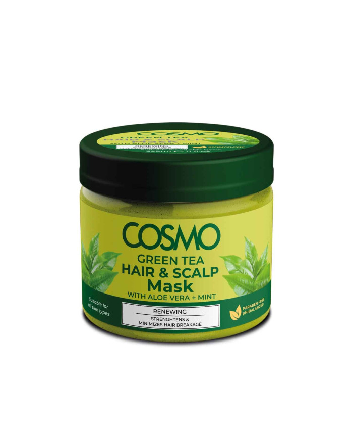 COSMO Masque Cheveux & Cuir Chevelu au Thé Vert 325 g | Force & Vitalité