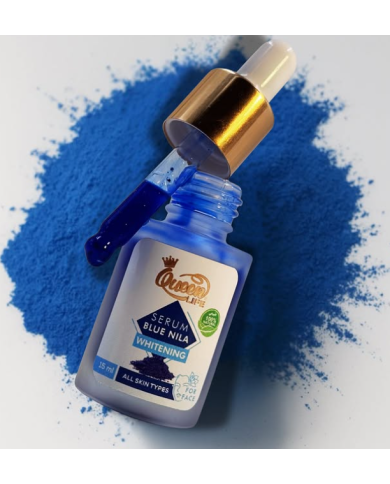 Queen Life Sérum Nila Bleu 30 ml | Éclaircissant, Hydratant & Anti-Taches Visage