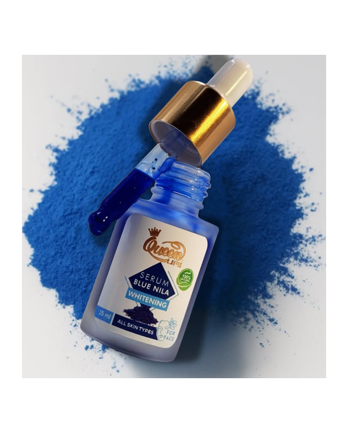 Queen Life Sérum Nila Bleu 30 ml | Éclaircissant, Hydratant & Anti-Taches Visage