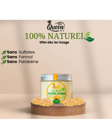 Queen Life Gommage Oliban 150 g | Exfoliant Anti-Rides & Peau Raffermie Queen Life Gommage Oliban 150 g | Exfoliant Anti-Rides & Peau Raffermie