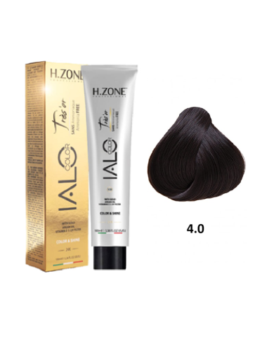 IALO H-ZONE Trés'or Coloration Permanante 4.0 Châtain Sans Ammoniaque 100ml