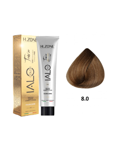 IALO H-ZONE Trés'or Coloration Permanante 8.0 Blond Clair Sans Ammoniaque 100ml