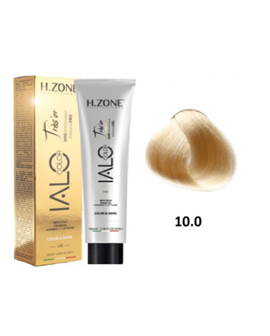 IALO H-ZONE Trés'or Coloration Permanante 10.0 Blond Platine Sans Ammoniaque 100ml