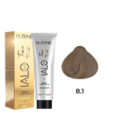 IALO H-ZONE Trés'or Coloration Permanante 8.1 Blond Clair Cendré Sans Ammoniaque 100ml