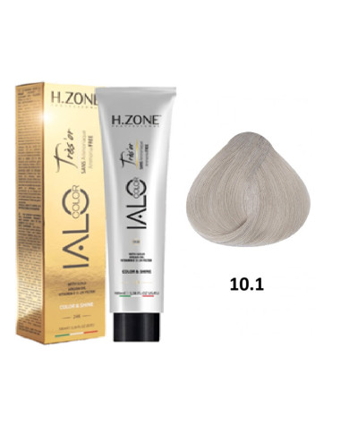 IALO H-ZONE Trés'or Coloration Permanante 10.1 Blond Platine Cendré Sans Ammoniaque 100ml